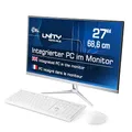 All-in-One-PC CSL Unity F27W-ALS, 68,58 cm (27 Zoll, 1920x1080 Full HD) - Leistungsstarker AIO (Intel N200 CPU 4x3700 MHz, 256 GB SSD, 32 GB DDR4-RAM, Windows 11 Pro), weiß