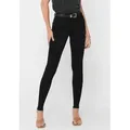ONLY Skinny-fit-Jeans ONLROYAL – Skinny-Jeans mit normaler Leibhöhe und Stretch unifarben, modisch, skinny fit, Denim schwarz M (38)