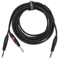 Klang Y-Audiokabel, 6 Meter 6,3 mm Klinke, male, stereo/ 2 x 6,3mm Klinke, ma...