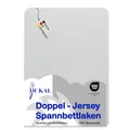 Dukal | Spannbettlaken für Split Topper | max. Höhe 10 cm | 180x220 – 200x220 cm | aus hochwertigem DOPPEL-Jersey | 100% Baumwolle | Farbe: grau