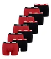 PUMA Herren Boxershorts Unterhosen 100004386 10er Pack, Wäschegröße:L, Artikel:-786 red/Black