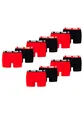 PUMA 10 er Pack Boxer Boxershorts Men Herren Unterhose Pant Unterwäsche, Farbe:786 - Red/Black, Bekleidungsgröße:L