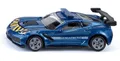 Siku 1525 Chevrolet Corvette ZR1 "Gendarmerie" Police France blau ca. 1:56