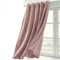BEAUTEX Samt Vorhang Ösen Verdunkelung Gardine Velvet Blickdicht, 300x245 cm (Breite 300 cm, Höhe 245 cm, Rosa)