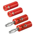 2x Bananenstecker Bananenbuchse Set Rot 4mm Kupplung Banana Lautsprecherkabel