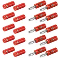10x Bananenstecker Bananenbuchse Set Rot 4mm Kupplung Banana Lautsprecherkabel