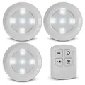 Eaxus® 3er Set LED Lampe Batteriebetrieben - LED Unterbauleuchte mit Fernbedienung und Timer