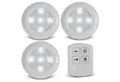 EAXUS LED Unterbauleuchte LED Lampe Batteriebetrieben mit Fernbedienung und Timer, Dimmbar (100%/50% Leuchtkraft), 30 Minuten Timer, LED fest integriert, Neutralweiß, Selbstklebend