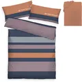 TOM TAILOR HOME Bettwäsche Carl in Gr. 135x200 oder 155x220 cm, Renforcé, 3 teilig, mit GRATIS-Zugabe: Spannbettlaken, 100% Baumwolle, mit Reißverschluss