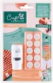 Craft Labeler R17 Set | runder Textilstempel mit 10 auswechselbaren Motiven | schwarze Texilfarbe | 17mm runder Abdruck | Farbe waschmaschinenfest bis 90°C
