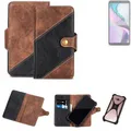 Handy Hülle für TCL Ion X Wallet Case Cover Smartphone Braun