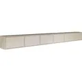 Selsey Framme – Hängendes TV-Board mit sechs Klappen 300 cm, Kaschmirgrau - Taupe