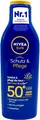 1x NIVEA SUN Schutz & Pflege Sonnenschutz Sonnencreme 50+ LSF Wasserfest - 200ml