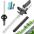 Litheli Akku Heckenschere, 56 cm Messerlänge, Anschlagschutz & ergonomischer Griff, mit 2,0Ah Akku - lasergeschnittene Stahlklingen für präzises Schneiden, Cordless Hedge Trimmer