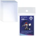 100 Stück Kunststoff Sammelkartenhüllen Von Oben für Standardkarten 64 x 89 c...