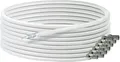 Koaxialkabel 25m SAT F-Stecker Fernseh Antenne HD tauglich TV Modem weiß