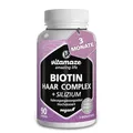 Vitamaze Biotin Komplex mit Silizium, Zink, Selen, 1 Kapsel pro Tag, 90 vegane Kapseln für 3 Monate, Vitamine für Haare, Haut & Nägel, Nahrungsergänzung ohne Zusatzstoffe, Made in Germany