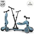 Highwaykick 1 Push and Go 2in1 Rutscher und Roller mit Griff 1-5 Jahre Stahl, SCOOTANDRIDE - Silber