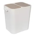 ONVAYA® Mülltrennsystem Ben | Mülltrennung mit mehreren Fächern | Mülleimer in creme-weiß | Abfalleimer für Küche & Bad (18 Liter, Beige)