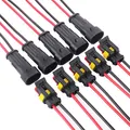 GTIWUNG 5 Set 2-Polig Kabel Steckverbinder Stecker Auto Wasserdicht Elektrische Anschluss mit Draht, Verbindungsstecker Wasserdicht für KFZ/LKW/Auto/Roller/Motorrad