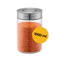 Vorratsglas 1000 ml | Rundes Vorratsdose Keksdose Glasbehälter | SILBERTHAL