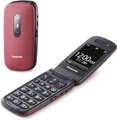 Panasonic KX-TU446EXR Seniorenhandy Farbdisplay Klapphandy Rot Verpackung besch.