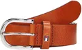 Tommy Hilfiger Damen Gürtel New Danny Belt Ledergürtel, Braun (Cognac), 85 cm