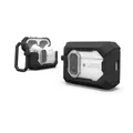 URBAN ARMOR GEAR Plasma Case für die Apple AirPods Pro Hülle [2023, 2022] (Magnetisch, Wireless-Charging kompatibel / Status LED sichtbar, Abnehmbarer Karabinerhaken) schwarz / transparent