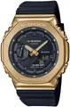 G-SHOCK Chronograph, Quarzuhr,Armbanduhr,Herrenuhr,digital, bis 20 bar wasserd.Resinarmband schwarz-goldfarben