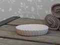 Chic Antique Badaccessoire-Set Diamant Relief Porzellan Zahnputzbecher Seifenschale Seifenspender, Ideal für Bad Gäste WC und Waschbecken Ordnung