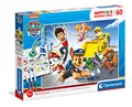 Clementoni 26097 Happy Color Double Face Paw Patrol – Puzzle 60 Teile ab 5 Jahren, doppelseitiges Kinderpuzzle mit Bild zum Ausmalen, inkl. 3 Filzstiften, Denkspiel für Kinder