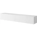 Selsey TV-Hängeboard Veldio mit Lamellenfront 175 cm Weiß