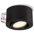 CELI-1BM Aufbaustrahler schwenkbar flach mit LED 5W warmweiß 230V Spot schwarz