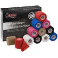 ALPIDEX 12 Rollen Haftbandage 5 cm x 4.5 m Selbstklebender Verband Pet Bandagen Fixierband Sport Vet Wrap Tape Selbsthaftend, Farbe:bunt