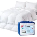 HOMESCAPES Winterbettdecke 200x200 cm – daunenweiche Super-Mikrofaser, Wärmeklasse 4