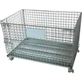 qteck faltbare Gitterbox 1200x800x800mm stapelbar und fahrbar