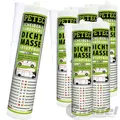 6x 83290 PETEC 310ML WEIß SCHEIBEN UND KAROSSERIEDICHTMASSE SCHEIBENDICHTMASSE