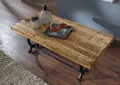 MASSIVMOEBEL24 Couchtisch Altholz 120x60x45 lackiert INDUSTRIAL #35