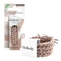 Bellody® Original Haargummis - Stylisch geflochtener Haargummi mit starkem Halt (4er Set) Damen Haarschmuck (Caffè Latte)