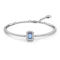 Swarovski Millenia Armreif, Blauer und Rhodinierter Damenarmreif mit Strahlenden Swarovski Kristallen
