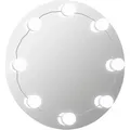 vidaXL Wandspiegel mit LED-Beleuchtung Rund Glas 3078641