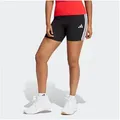 adidas Sportswear Trainingstights ESSENTIALS 3-STREIFEN HIGH WAISTED KURZE LEGGINGS kurze Leggings, mittelhoher Bund, flacher, elastischer Bund schwarz XS