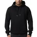 Smith & Solo Herren Kapuzenpullover – Sweatshirt Pullover Rundhals – Langarm – Slim – Fit – Training – Hoodie – Pulli – Hochwertige Baumwollmischung Männer, Schwarz-kapuze, M