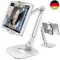 AboveTEK Long Arm Aluminium Tablet Ständer, Klapp Tablet Ständer mit 360 ° Sw
