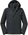 Schöffel Herren Jacket Gmund M, wind- und wasserdichte Regenjacke, atmungsaktive Outdoor Jacke, Wanderjacke mit verstaubarer Kapuze, black, 48