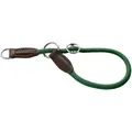 HUNTER Dressurhalsung FREESTYLE, Farbe: dunkelgrün, strapazierfähiges Tau mit Polyamid-Kern, weich & robust, wetterfest & pflegeleicht, ideal für Training & Alltag, Größe: S