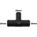 WamSter® T Schlauchverbinder Pipe Connector reduziert 25mm 25mm 20mm Durchmesser