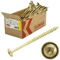 Klimas Schraube Tellerkopfschrauben Holzschrauben Gelb, (25 St) gelb 10x260