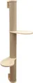 Kerbl Pet Kratzsäule Timber, Kratzbaum, Natur, 127cm, Massivholz, Jute, Katzen, inkl. Wandbefestigung