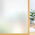 rabbitgoo Fensterfolie Blickdicht Sichtschutzfolie Fenster Selbsthaftend, Milchglasfolie Statisch Haftend 44,5 x 200 cm ohne Klebstoff Folie Sichtschutz Anti UV für Zuhause Büro Matt